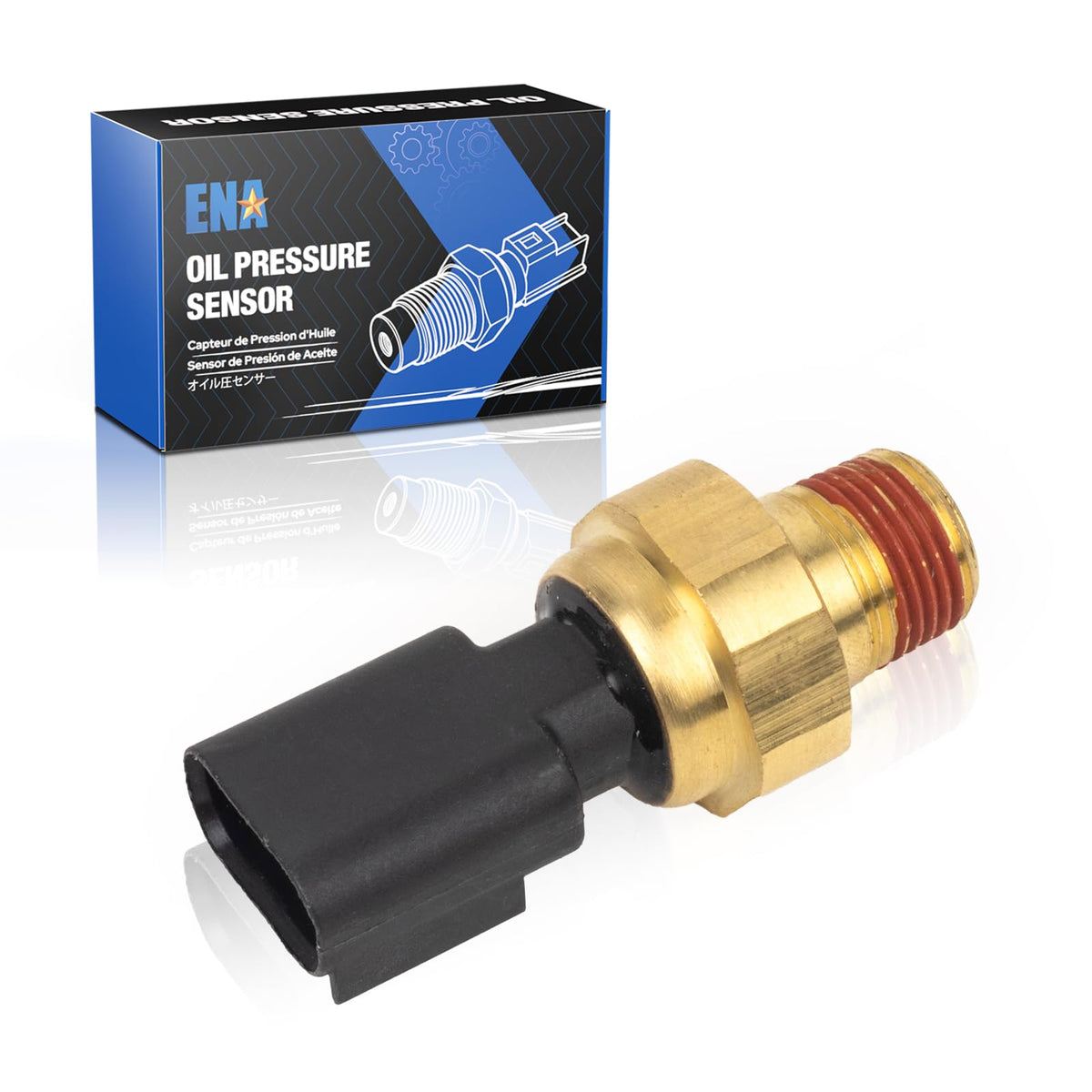 ENA oil pressure sensor front view showing compact form and reliable fit