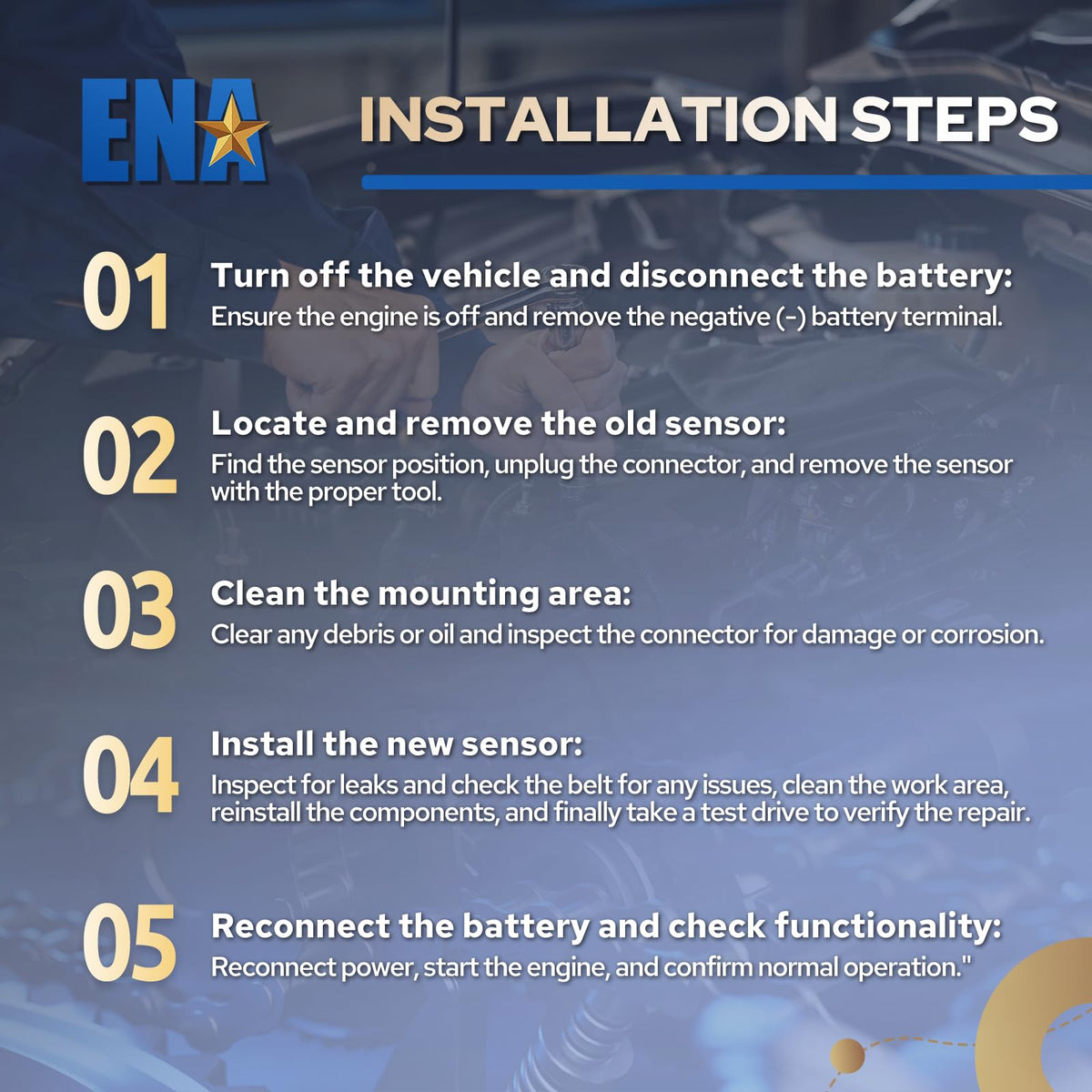 ENA sensor in garage setting showing professional DIY installation confidence