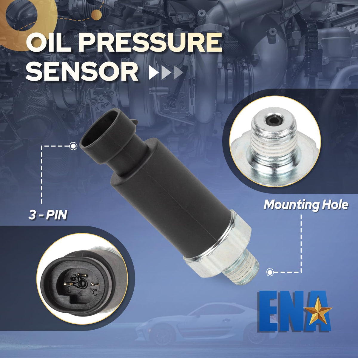 ENA sensor side profile illustrating durable housing and fitment