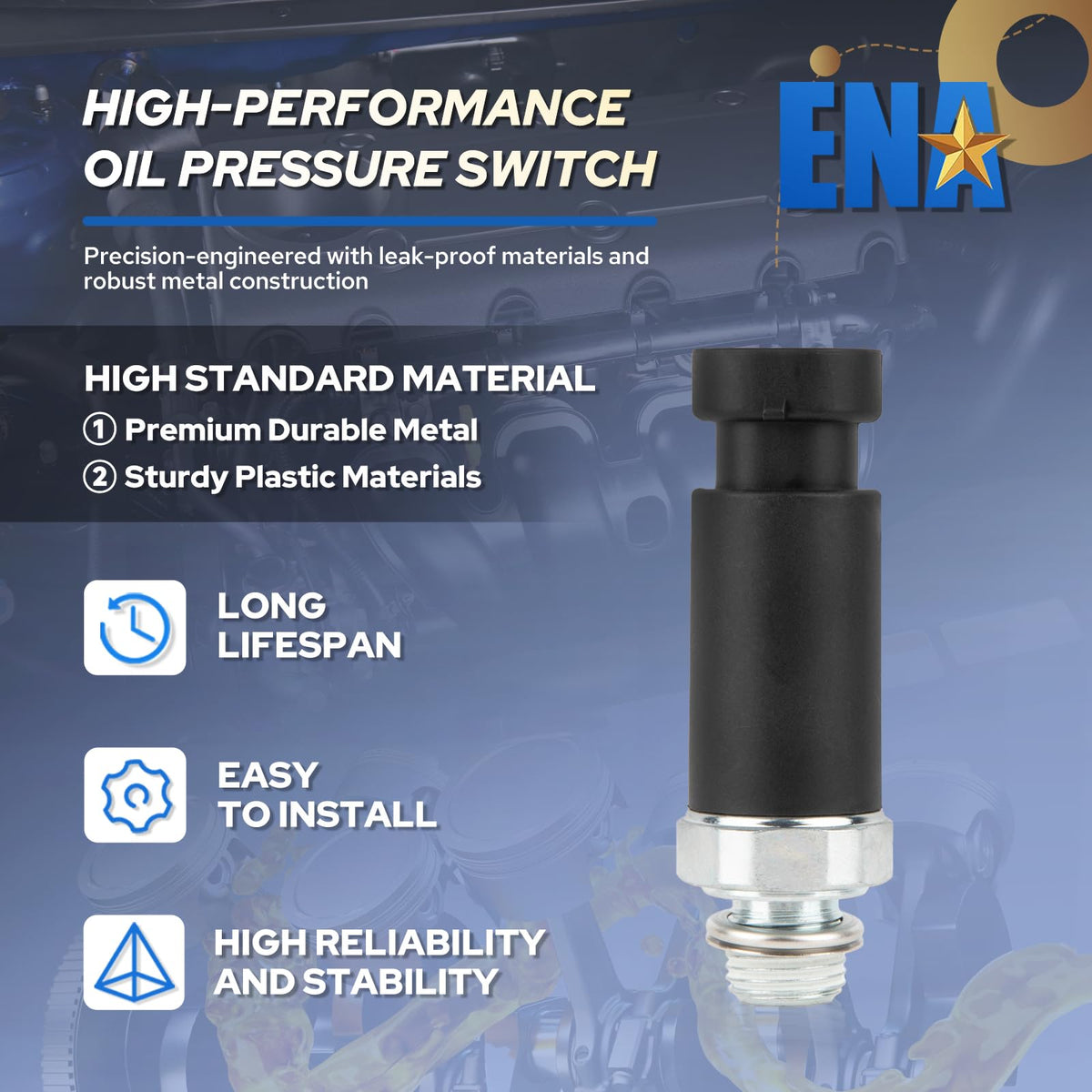 ENA oil pressure switch electrical connector detail illustrating plug compatibility