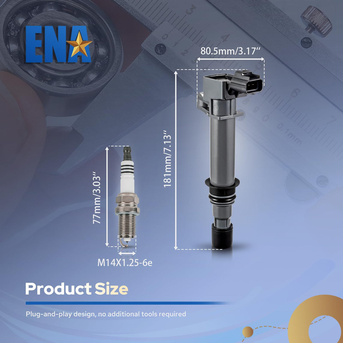 ENA kit contents laid out showing all six coils and plugs for a complete cylinder service