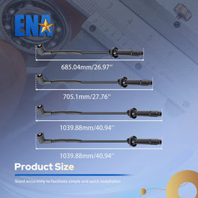 ENA packaging and contents with four wires and warranty card for confidence