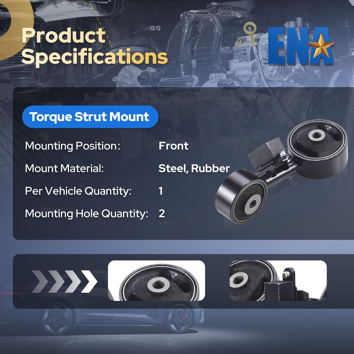 ENA packaging label with part number A4204 for quick cross-reference