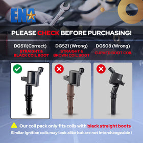 ENA closeup of platinum spark plug tip and electrode for long-lasting spark performance