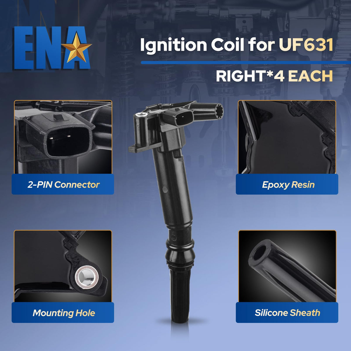 ENA platinum spark plugs detail showing tip and durable electrode