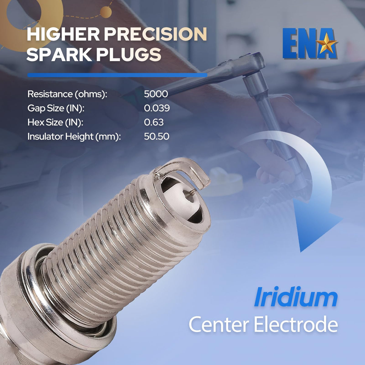 ENA plug label and stamped specs showing reference numbers for verification