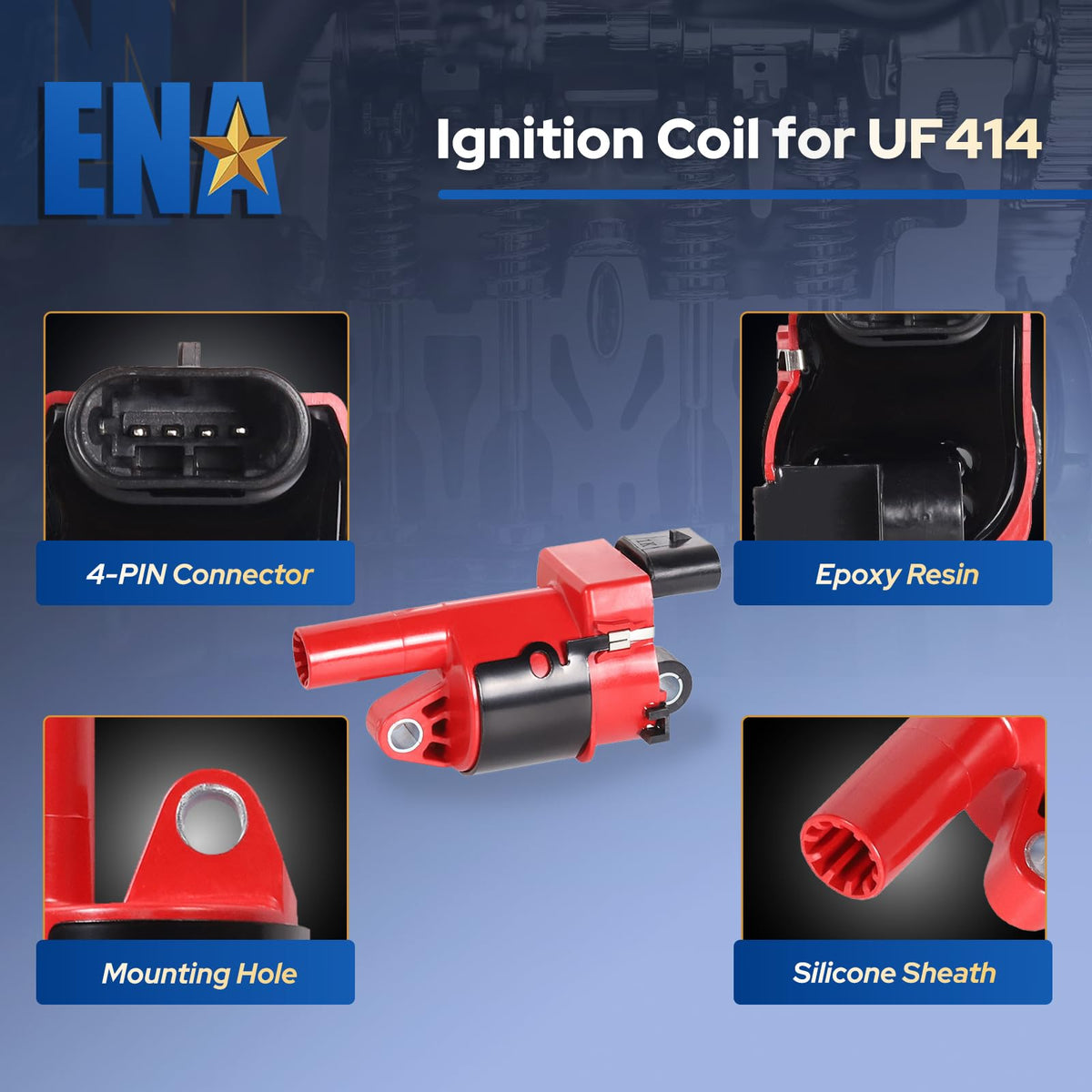 ENA spark plug next to coin for size comparison and clear installation scale