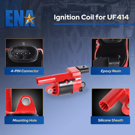 ENA spark plug next to coin for size comparison and clear installation scale
