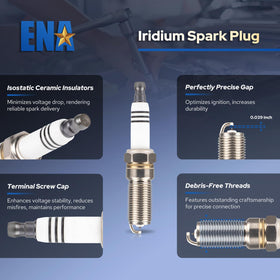 ENA coil and plug beside ruler showing accurate OEM-size fitment