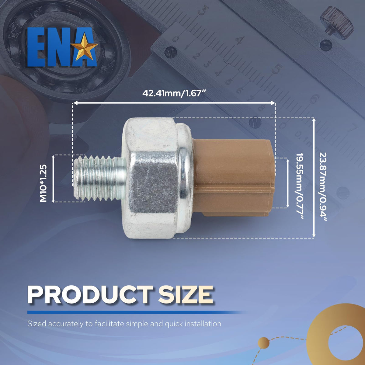 ENA sensor closeup of pressure port showing durable construction for accurate readings