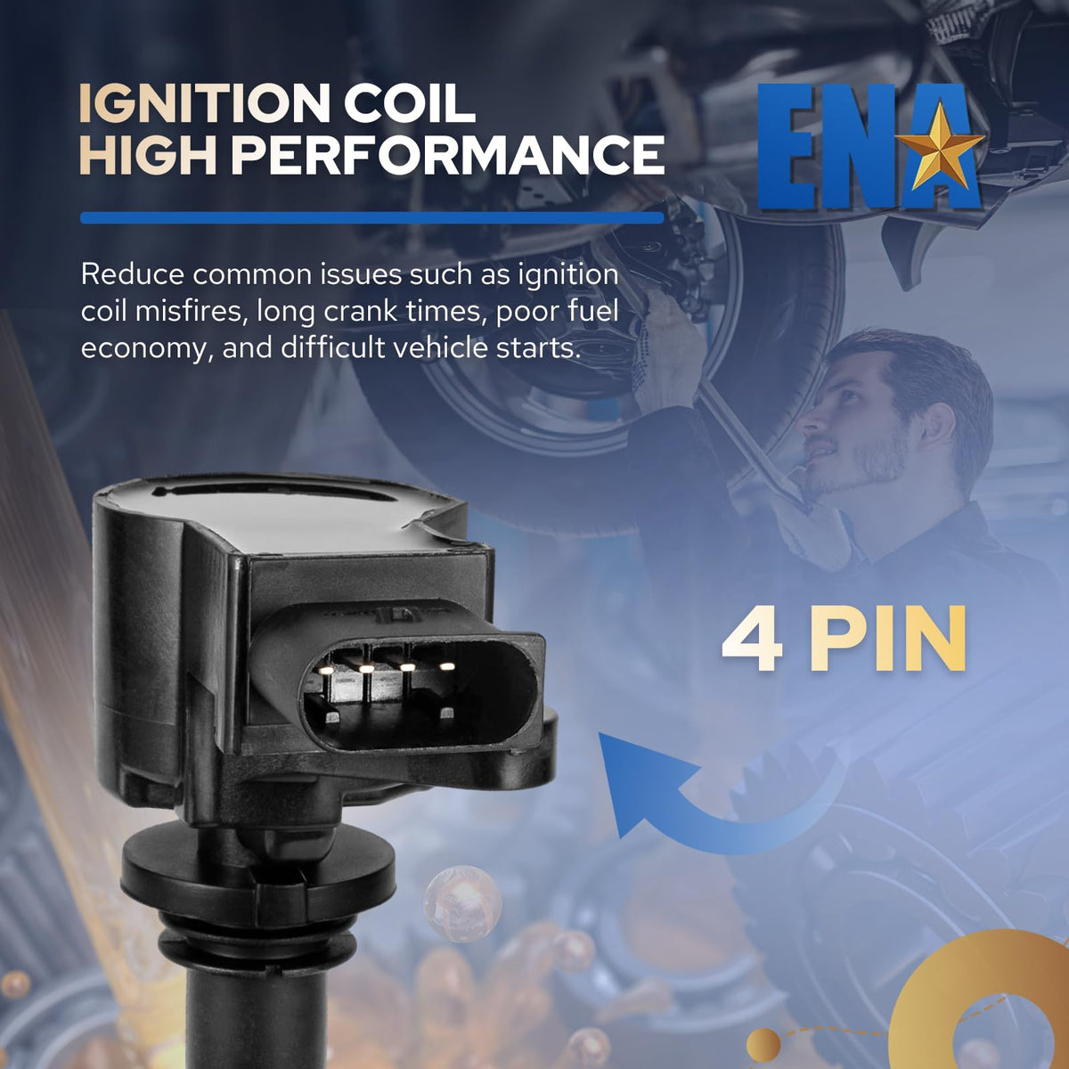 ENA coil pack next to ruler showing dimensions for size verification before ordering