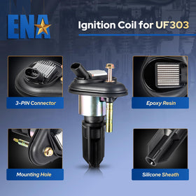 ENA spark plug electrode detail showing iridium tip for consistent ignition