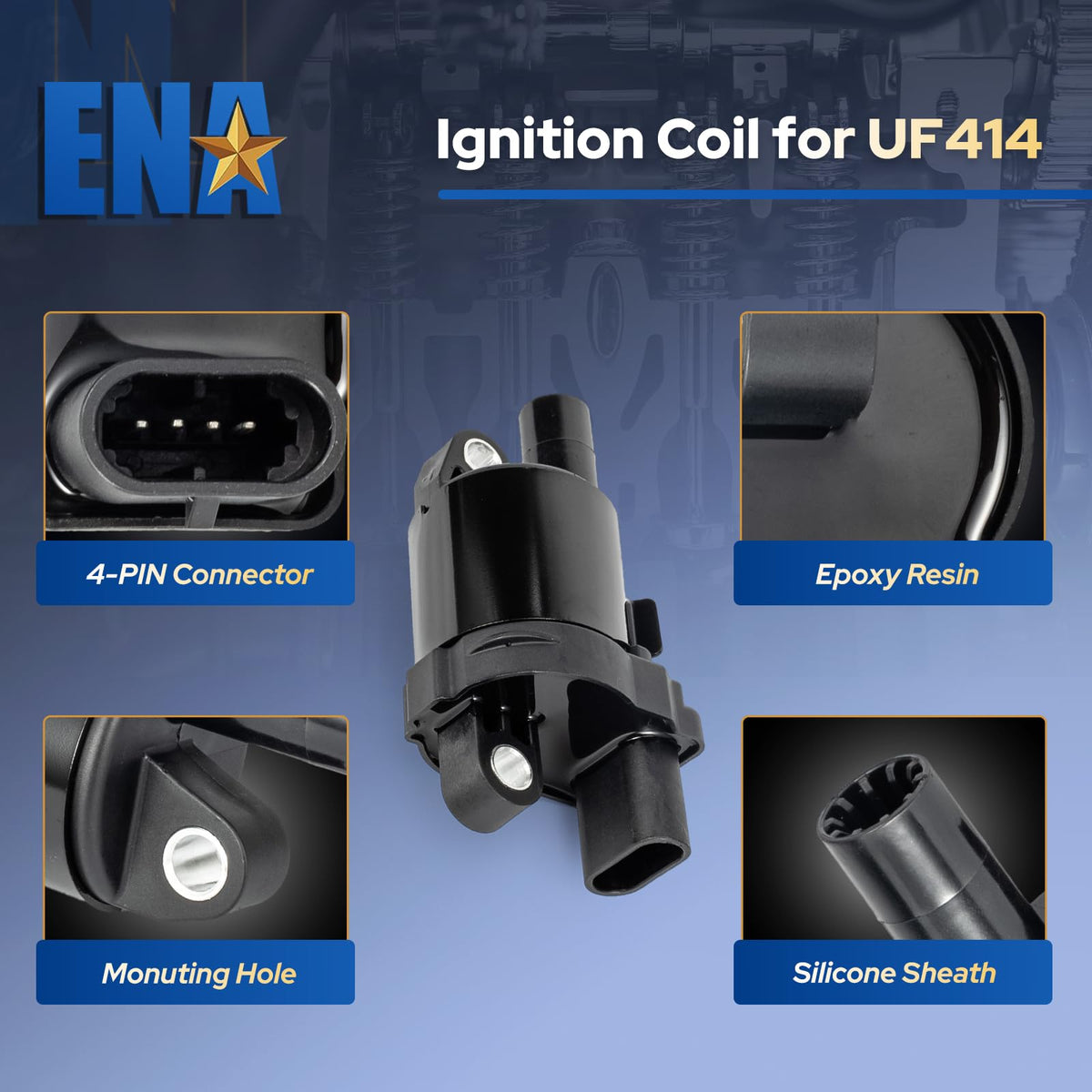 ENA spark plug threads and 1.0 inch gap view ensuring correct fit and performance