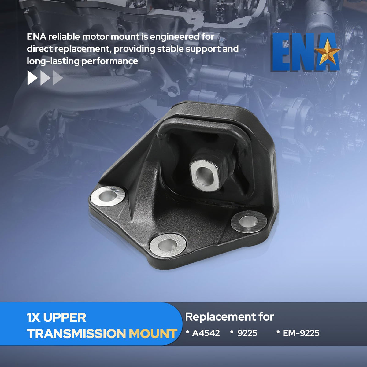 ENA upper transmission mount angled shot illustrating compact support strength