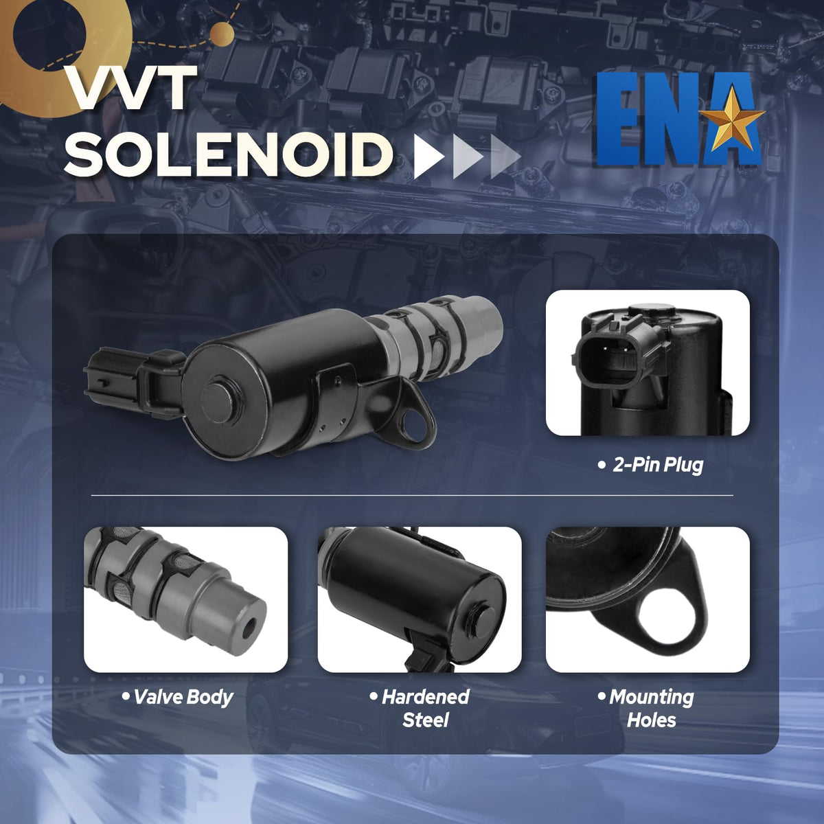 ENA close-up of male connector and two blade terminals for secure connection