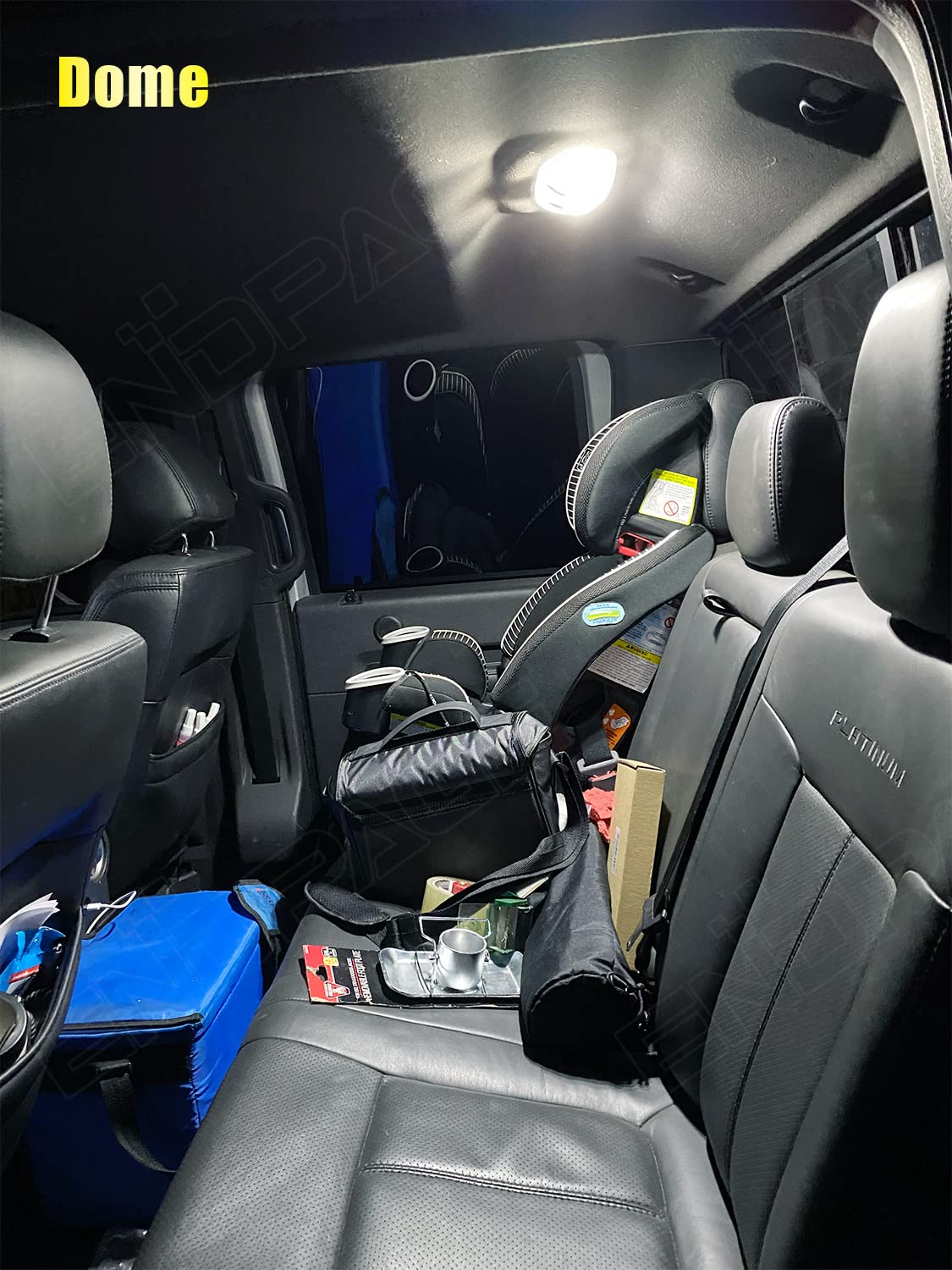 ENDPAGE cargo lights illuminating bed, clear improved cargo visibility