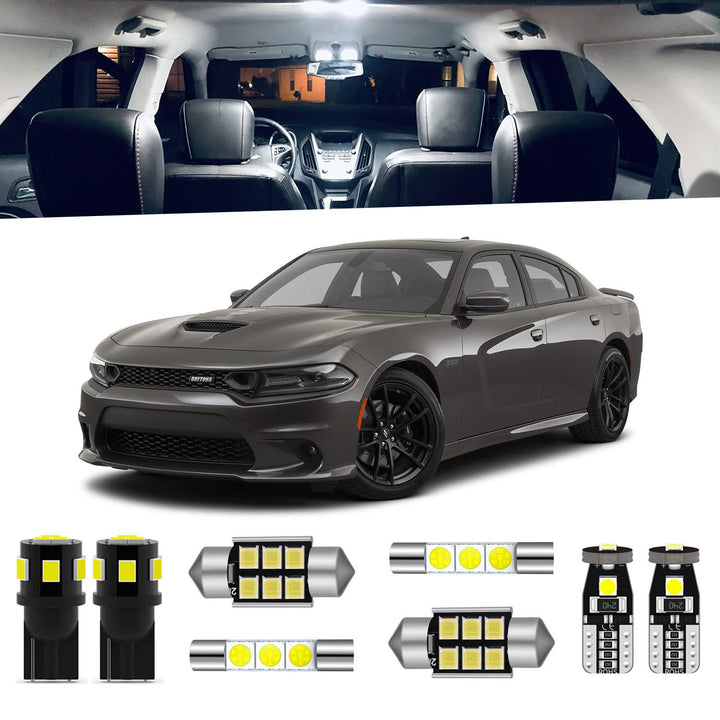 ENDPAGE front packaging showing the full 16-piece charger kit and included tools, clear overview benefit