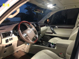 ENDPAGE installed map and dome lights in GX460 cabin showing brighter interior visibility