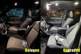 ENDPAGE installed dome and map lights in Dodge Charger providing brighter cabin visibility benefit