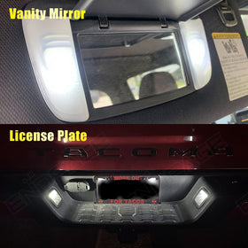 ENDPAGE license plate LED installed providing crisp, visible rear lighting
