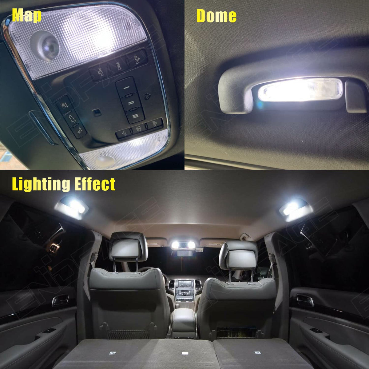 ENDPAGE license plate light installed on Charger giving crisp white illumination benefit