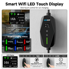 Energbison J1772 plug detail with ergonomic grip for secure, easy connection