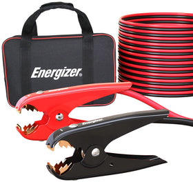 Energizer front view of coiled 25ft cables showing compact storage benefit