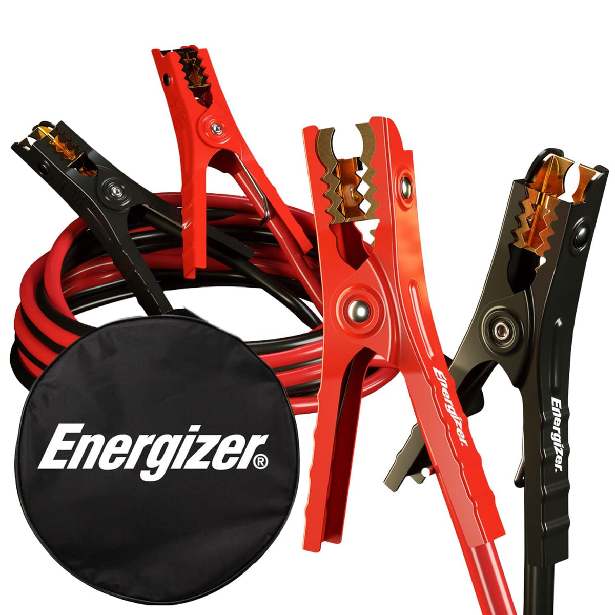 Energizer front packaging showing 16ft jumper cables and benefits