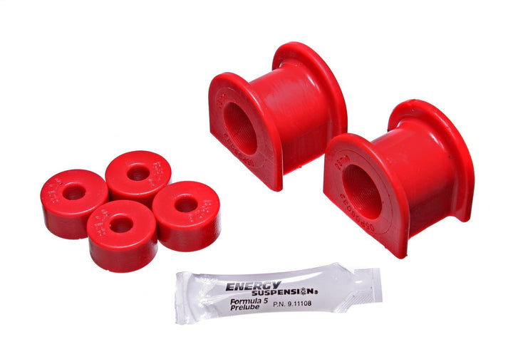 Energy Suspension front sway bar assembly close-up shows Hyper-Flex bushings improving handling