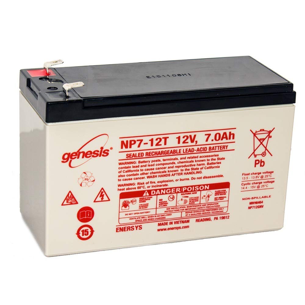 EnerSys NP7-12T front label showing model and specifications for clear identification and reliability