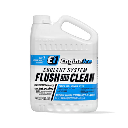Engine Ice front label on 0.5 gallon bottle showing product identity and benefits
