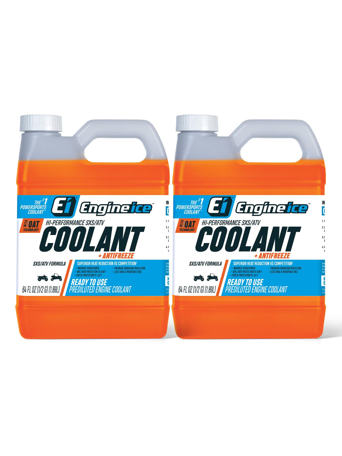 Engine Ice front packaging two-pack showing bottles and ready-to-use benefit
