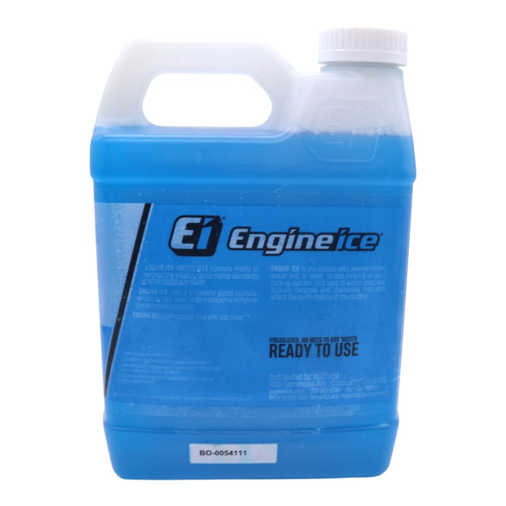 Engine Ice pouring from bottle into radiator for easy install