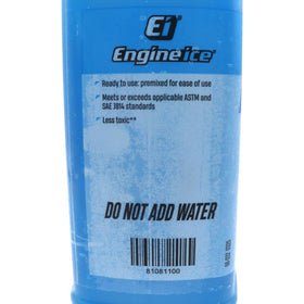 Engine Ice bottle next to a ruler showing compact size