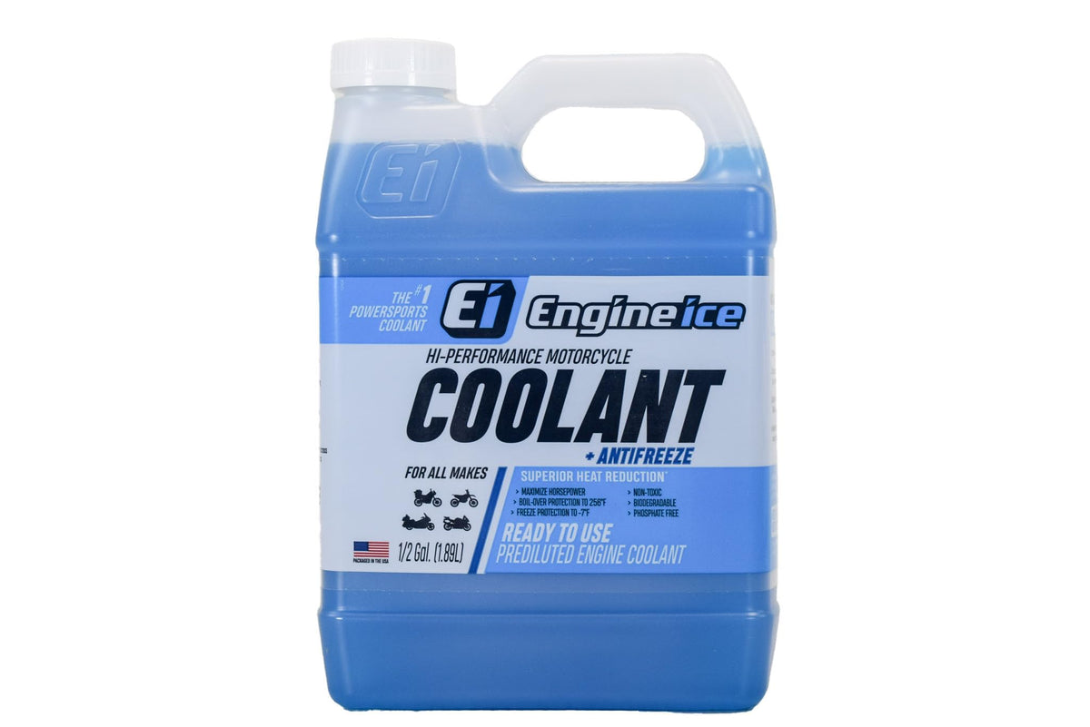 Engine Ice TYDS008 front jug showing label and 0.5 gallon capacity for quick identification and storage