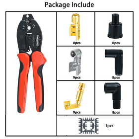 ENGINEMAN kit size and contents arranged to show included terminals and boots