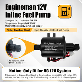 ENGINEMAN pump mounted near engine demonstrating correct installation placement