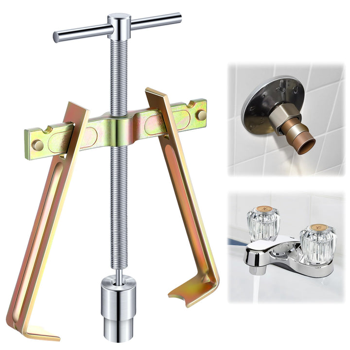 Enhon front view of faucet puller showing full tool and T-handle for easy leverage