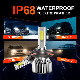 ENJOYAKOM fog light beam pattern at night showing reduced glare and range
