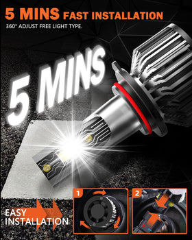 ENJOYAKOM fog light beam pattern on road showing wider low-angle illumination
