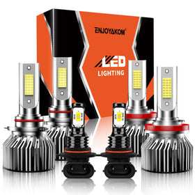 ENJOYAKOM front packaging showing six-bulb kit and quick install benefits