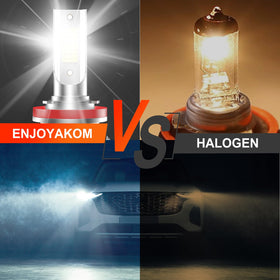ENJOYAKOM bulbs held in hand showing compact size and easy installation