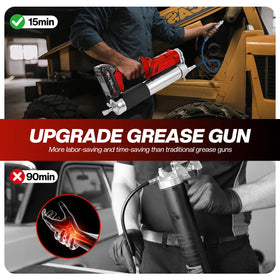 Enkreefi flexible hose with LED illuminating tight grease fitting for accuracy