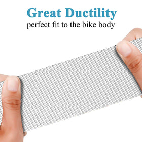 ENLEE clear protector applied to bike downtube preserving paint and graphics