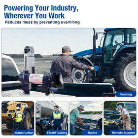 Ensurix pump in use refueling a tractor showing fast, professional fueling workflow