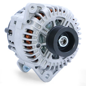 EnTurbo alternator front view showing complete housing and mounting points for easy fit