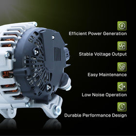 EnTurbo alternator mounted in engine bay demonstrating direct-fit replacement benefit