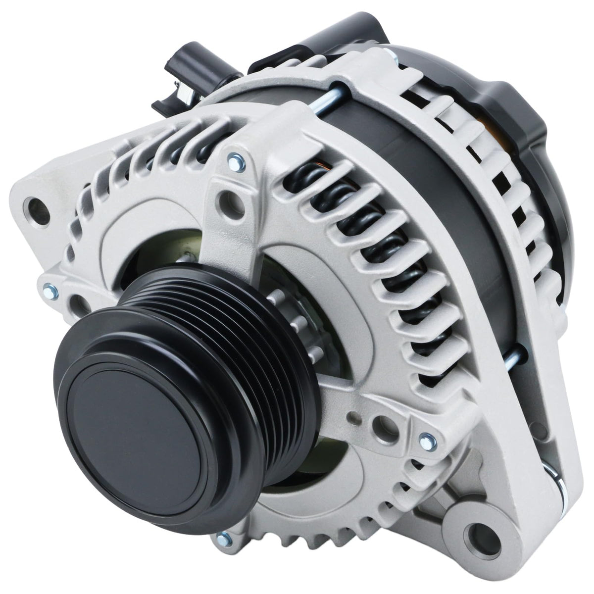 EnTurbo front view alternator showing housing and mounting for easy installation