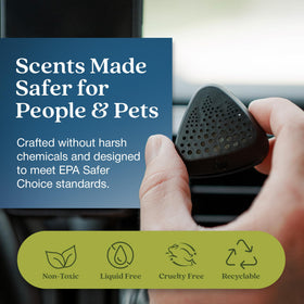 Enviroscent in car interior on a road trip creating welcoming atmosphere for passengers
