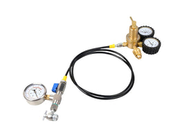 ENYSAON regulator next to ruler showing compact size for toolbox portability